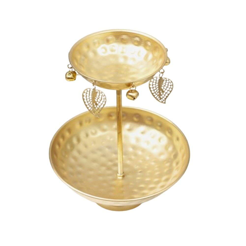 Iron Golden Bowl Urli for Home Diwali Decoration size 10x16